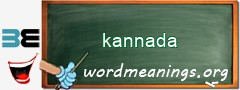 WordMeaning blackboard for kannada